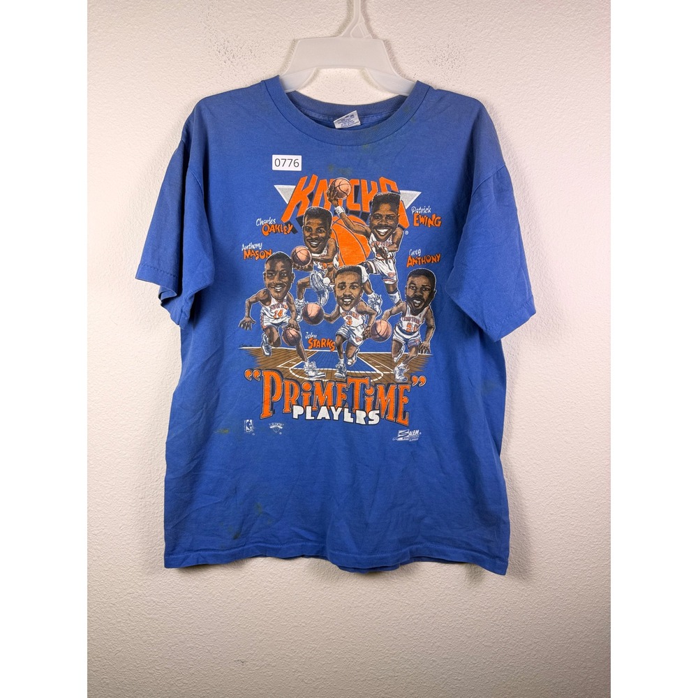 Vintage 1993 Salem Sportswear New York Knicks Primetime‎ Players T-Shirt Mens L